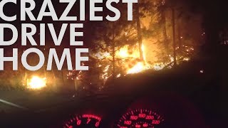 Craziest Drive Home - Peachland, BC (Mt. Eneas) Forest Fire