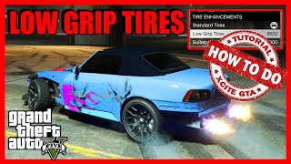 GTA 5 Online - How to get LOW GRIP TIRES on your car! Los Santos Tuners DLC Update