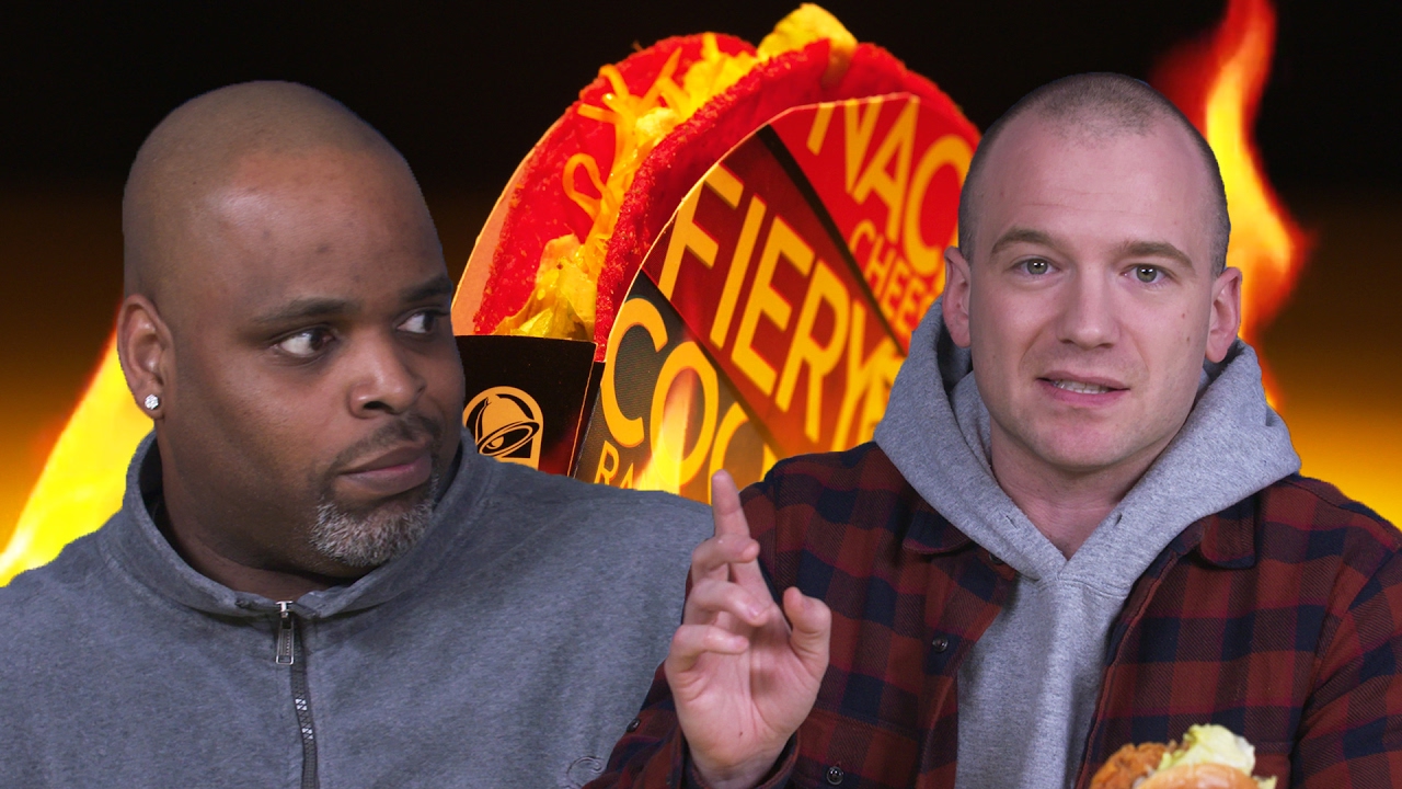 Sean Evans and Daym Drops Review the Spiciest Fast-Food Menu Items | First We Feast