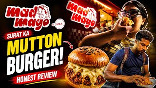 Mad Mayo Mutton Burger Review 🍔🤤 | Surat Best Burger?#surat #suratfood #foodie #viral #trending 