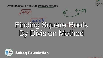 Finding Square Roots By Division Method, Math Lecture | Sabaq.pk
