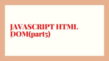 HTML Document Object Model