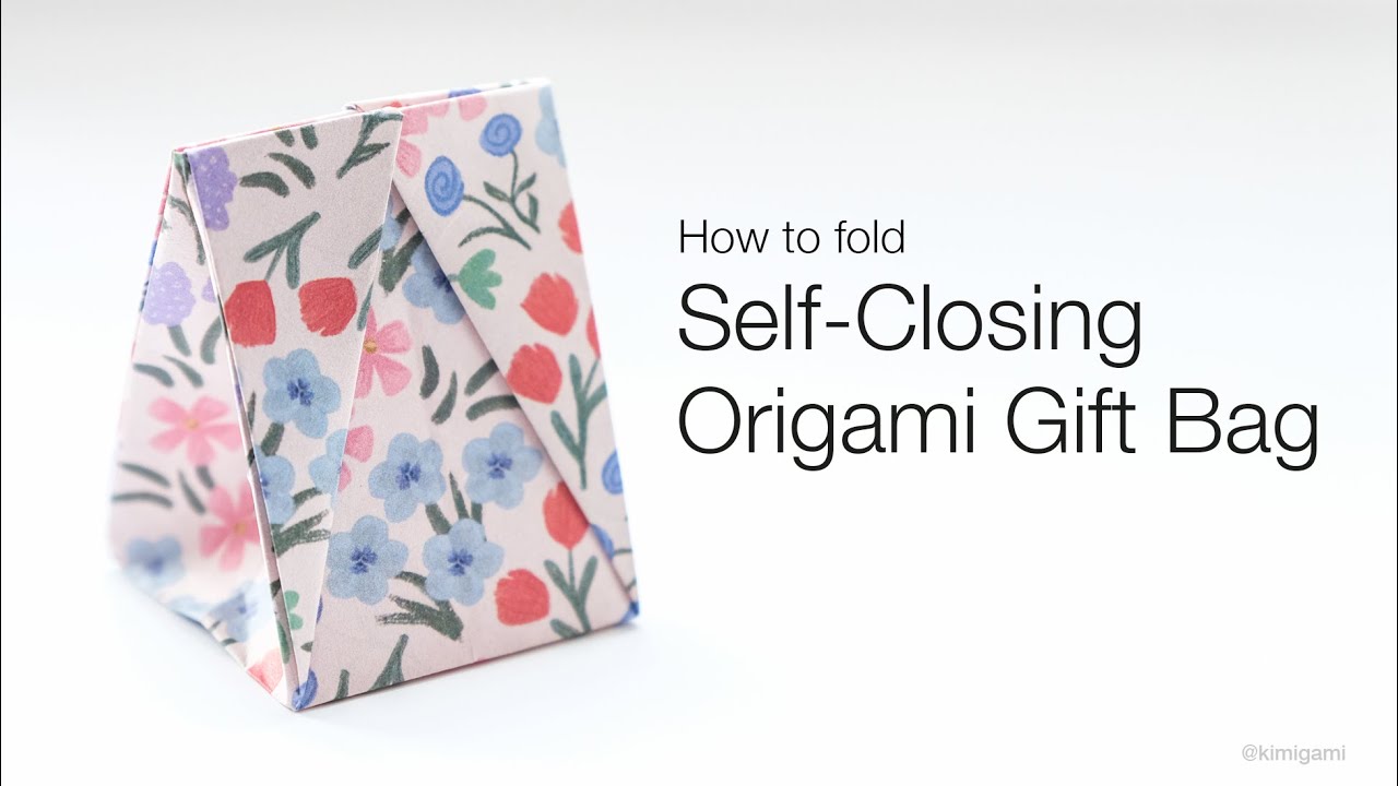 How to Fold Self Closing Origami Gift Bag