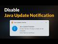 Disable Java Update Notification - How To Update Java - Windows 11/10/8 - 2026