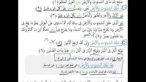 ربط وفهم ايات سوره (الحديد) للمساعده على الحفظ .🌺🌺🌺