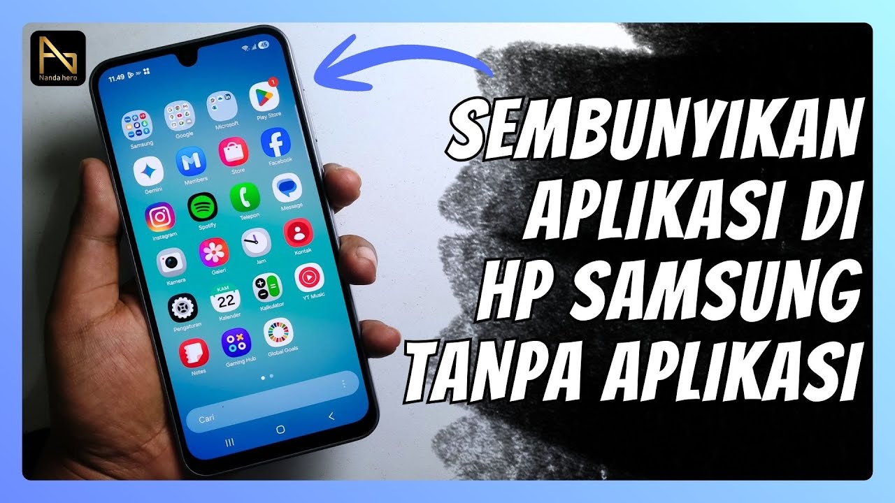 Cara menyembunyikan aplikasi di HP Samsung - YouTube