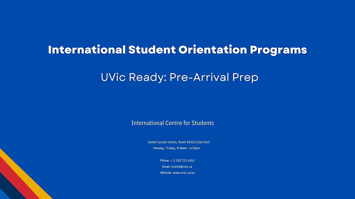 UVic Ready: Pre-Arrival Prep