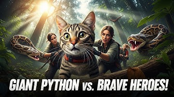 Heart-Stopping Rescue: Mother Cat Saved Seconds Before Python Strikes