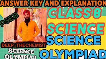 science Olympiad class 8 science || answer key of science Olympiad class 8