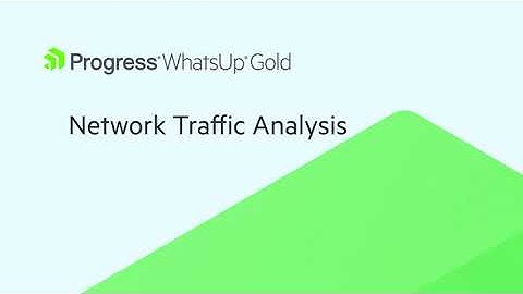 Network Traffic Analysis in WhatsUp Gold