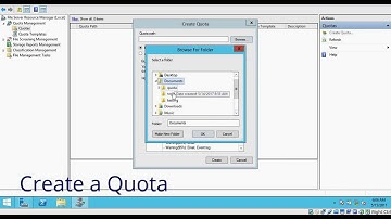 Create a disk quota in windows server 2012