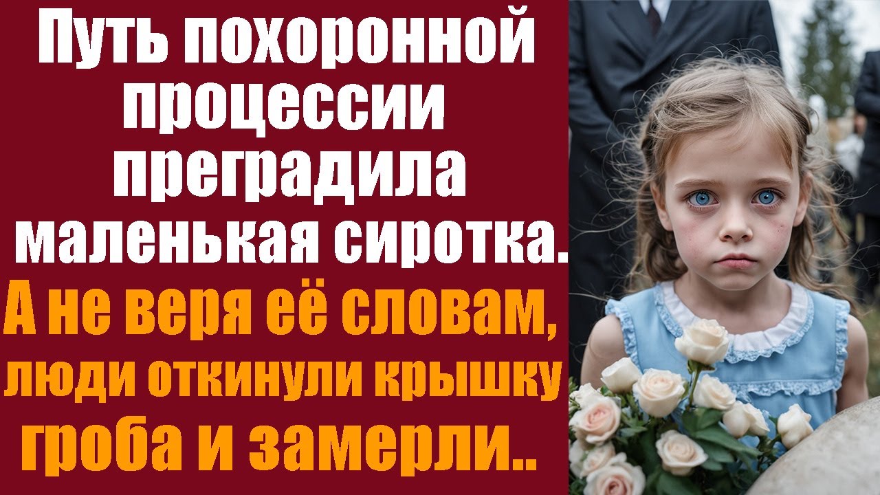 Путь похоронной процессии преградила маленькая сиротка, а не веря её ...