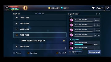 Cabal return of action 5 - Craft 10 Slot Extender High - 1stAce