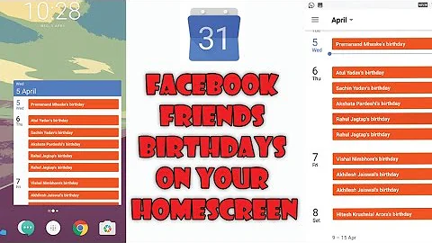 How to sync and get Facebook friends birthdays to your android homescreen. No pc needed