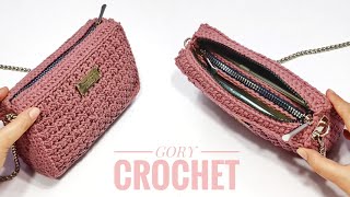 How to make a crochet bag with an inner pocket, easy for beginners