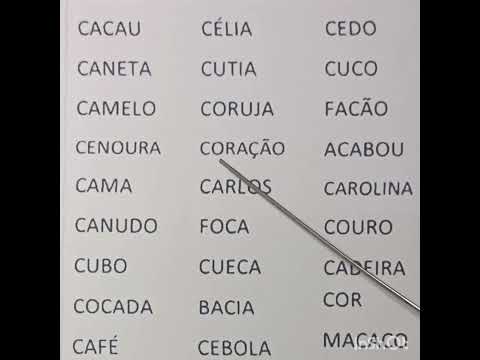 PALAVRAS COMEÇADAS COM CA CE CI CO CU.