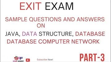 Part:3 Exit Exam Sample Questions and Answers