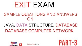 Part:3 Exit Exam Sample Questions and Answers
