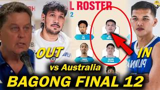 FAJARDO OUT, Baltazar IN! Palit FINAL 12 ang Gilas vs Australia! Natuto na vs New Zealand?