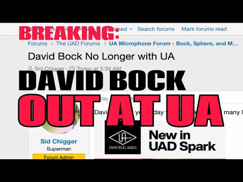 BREAKING: David Bock OUT at Unversal Audio