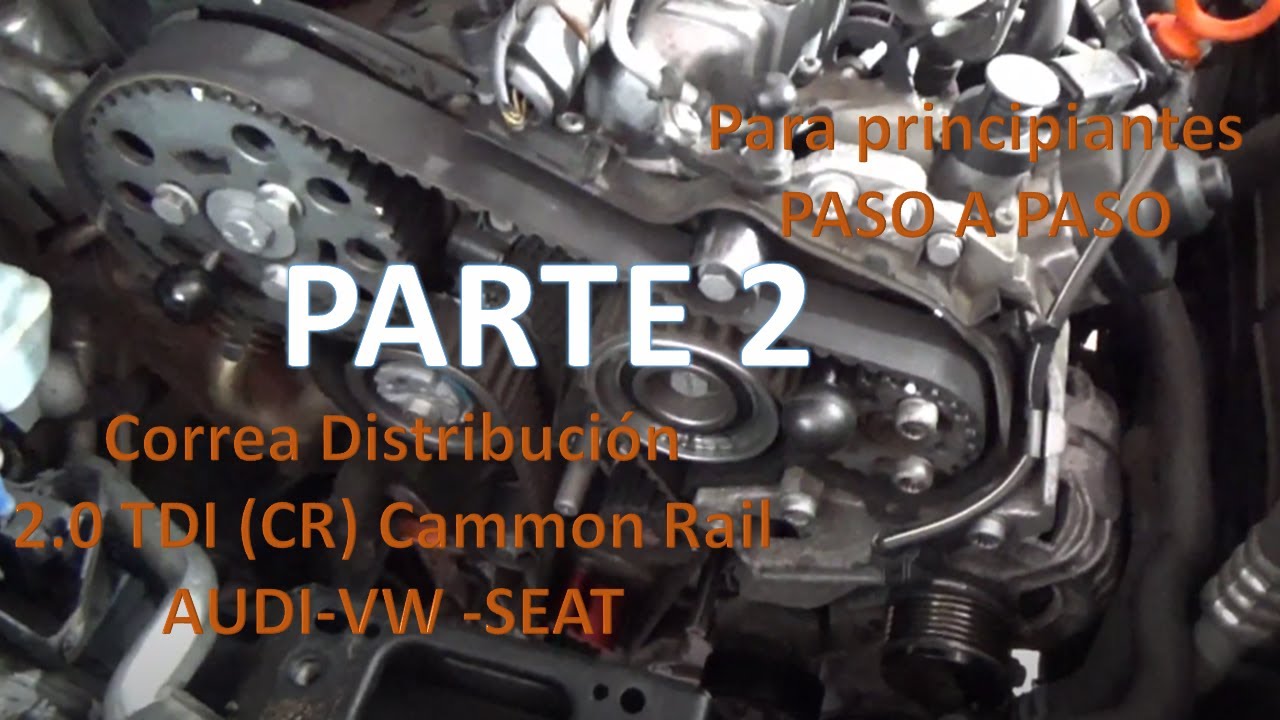 2.0 TDI Common Rail VAG. How to replace the timing belt for beginners. (Part 1 2) - YouTube