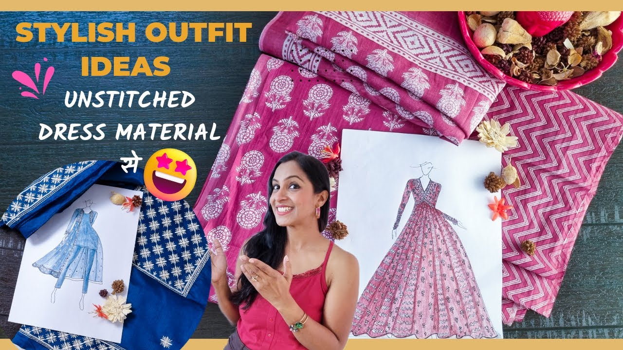 Stylish Indo Western OUTFITS IDEAS From Unstitched Suit Material | Dresses | Anarkali Kurti | Jacket