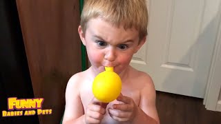 Funniest Baby Explore The World - Baby and Balloon Funny Moment | Funny Baby Videos