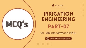 Irrigation Engineering MCQs | Job Interview Question | Part-7