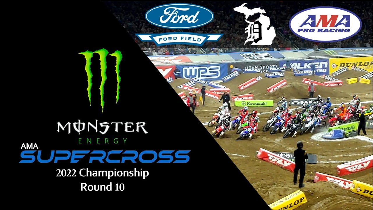 SUPERCROSS 2022 Round 10 in Detroit, Michigan at Ford Field YouTube