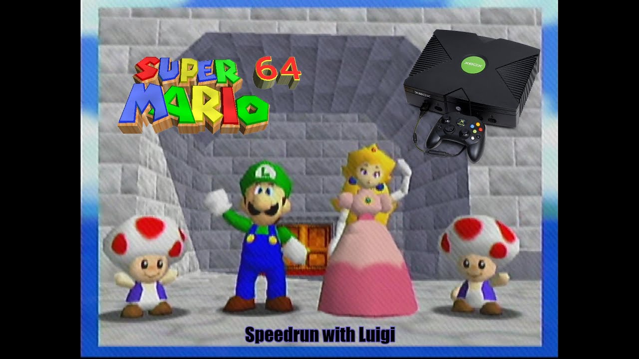 Super Mario 64 Xbox Port (fgsfds build) Speedrun with Luigi