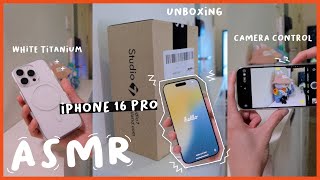 Asmr แกะกลองไอโฟน 16 โปร สขาวไทเทเนยม Unboxing White Titanium Tapabit