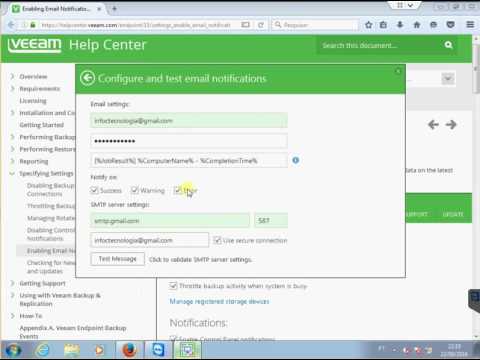 Tutorial Veeam Endpoint Backup - PT-BR - Logs por Email