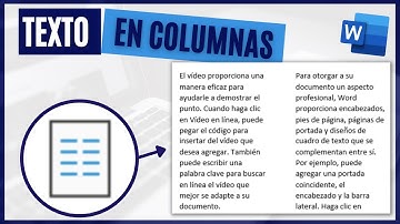 Cómo dividir el TEXTO EN COLUMNAS en Word