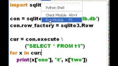 Python   Another Python to Sqlite3 Data Printout by Field-Name