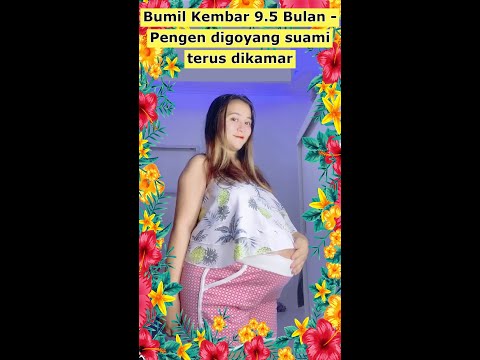 Bumil Kembar 9 bulan - Pamer perut gede dikamar #shorts #bumil #hamil #ibuhamil #pregnant