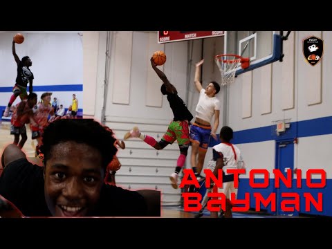 8Th Grade Antonio Bayman Is Not Average! Dunks Over 2 People At Best Choice Fieldhouse!