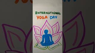 Really Easy Yoga Day Drawing #drawing #yogaday #yogadaydrawing #drawing4kids #art