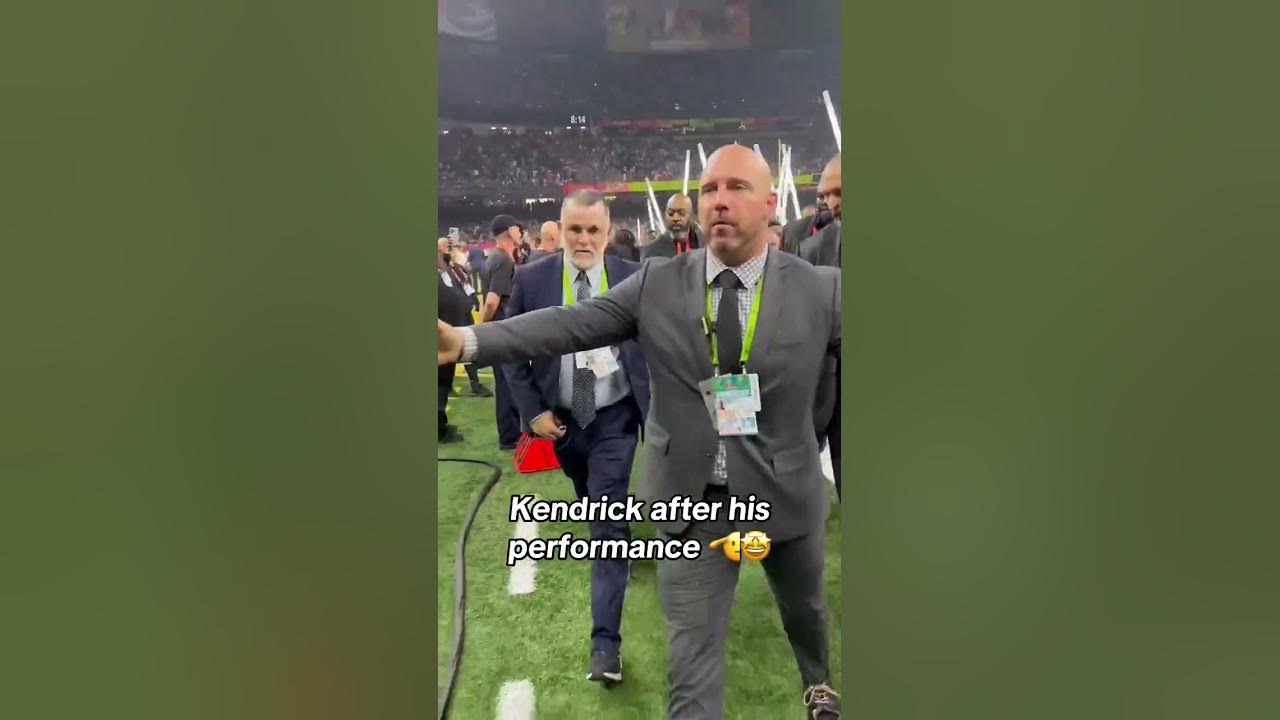 Kendrick Lamar after halftime performance 🫡 #kendricklamar #NFL #SuperBowl #football