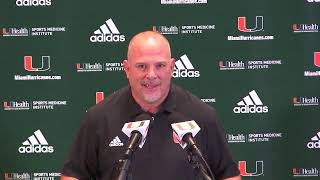 Miami Football Coach Press Conferences | 9.11.23