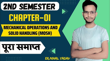 Chapter 01 Concept And Role of Unit Operation in Process Industry | MOSH Chapter 01 | Chemical Engg.