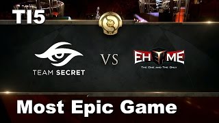 SECRET vs EHOME Most Epic Bugatti Game TI5 Dota 2