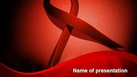 Red Ribbon Awareness PowerPoint Template by PoweredTemplate.com