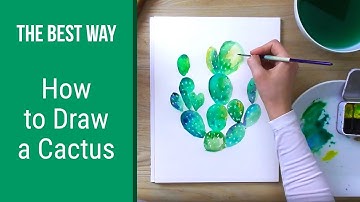 How to Draw a Cactus | Drawing Tutorial for beginners | Easy Step By Step Drawing