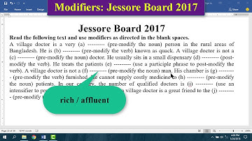 Modifiers: Jessore Board 2017 | মোডিফাইয়ারের সমাধান: যশোর বোর্ড ২০১৭
