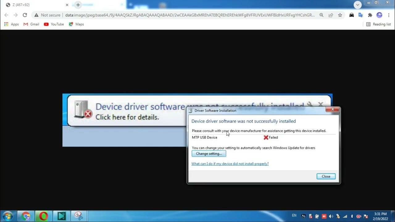 Device Driver Software Was Not Successfully Installed Device driver software was not successfully installed Windows 7 || MTP