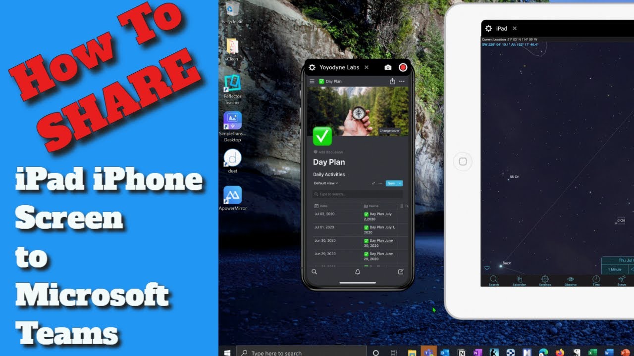 How to Share your iPad/iPhone Screen in Microsoft Teams ...