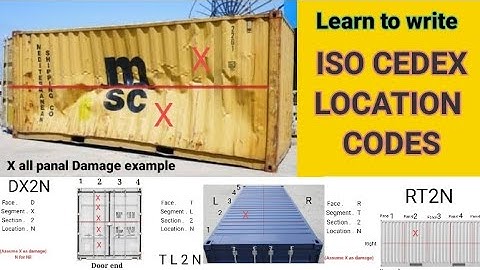 Learn to Write || ISO CEDEX ||  damage location Codes || IICL criteria.