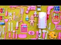 Pink Toy Doctor and Dentist set with a baby doll- Pretend to play a hospital