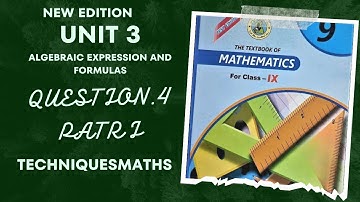 Class 9 Unit 3 Algebraic Expression and Formulas Exercise 3.1 Question.4 (I) @techniquesmaths1465