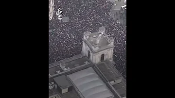 بمشاركة السفير الفلسطيني مظاهرة حاشدة في لندن تنديد ا بالعدوان على غزة 